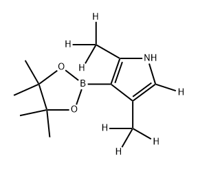 2,4-bis(methyl-d3)-3-(4,4,5,5-tetramethyl-1,3,2-dioxaborolan-2-yl)-1H-pyrrole-5-d 结构式