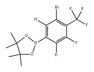 2-(3-bromo-5-fluoro-4-(trifluoromethyl)phenyl-2,6-d2)-4,4,5,5-tetramethyl-1,3,2-dioxaborolane 结构式