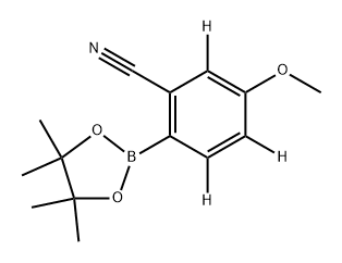 5-methoxy-2-(4,4,5,5-tetramethyl-1,3,2-dioxaborolan-2-yl)benzonitrile-3,4,6-d3 结构式