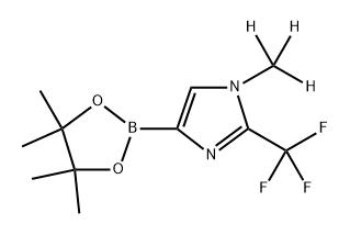 1-(methyl-d3)-4-(4,4,5,5-tetramethyl-1,3,2-dioxaborolan-2-yl)-2-(trifluoromethyl)-1H-imidazole 结构式