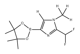 2-(difluoromethyl)-1-(methyl-d3)-4-(4,4,5,5-tetramethyl-1,3,2-dioxaborolan-2-yl)-1H-imidazole-5-d 结构式