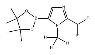 2-(difluoromethyl)-1-(methyl-d3)-5-(4,4,5,5-tetramethyl-1,3,2-dioxaborolan-2-yl)-1H-imidazole 结构式