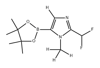 2-(difluoromethyl)-1-(methyl-d3)-5-(4,4,5,5-tetramethyl-1,3,2-dioxaborolan-2-yl)-1H-imidazole-4-d 结构式