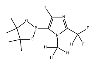 2-(difluoromethyl-d)-1-(methyl-d3)-5-(4,4,5,5-tetramethyl-1,3,2-dioxaborolan-2-yl)-1H-imidazole-4-d 结构式