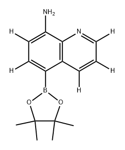 5-(4,4,5,5-tetramethyl-1,3,2-dioxaborolan-2-yl)quinolin-2,3,4,6,7-d5-8-amine 结构式