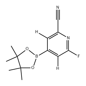 6-fluoro-4-(4,4,5,5-tetramethyl-1,3,2-dioxaborolan-2-yl)picolinonitrile-3,5-d2 结构式