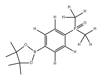 bis(methyl-d3)(4-(4,4,5,5-tetramethyl-1,3,2-dioxaborolan-2-yl)phenyl-2,3,5,6-d4)phosphine oxide 结构式