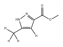 methyl 3-(methyl-d3)-1H-pyrazole-5-carboxylate-4-d 结构式