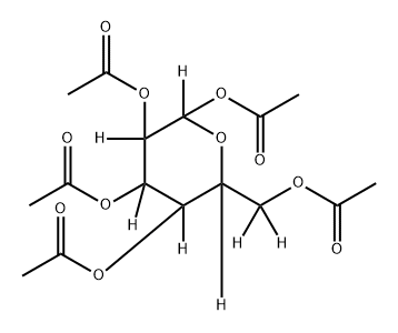 6-(acetoxymethyl-d2)tetrahydro-2H-pyran-2,3,4,5-tetrayl-2,3,4,5,6-d5 tetraacetate 结构式