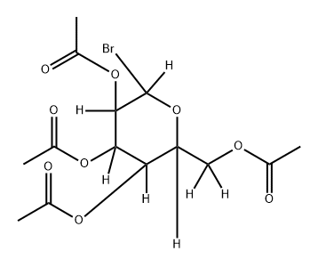 2-(acetoxymethyl-d2)-6-bromotetrahydro-2H-pyran-3,4,5-triyl-2,3,4,5,6-d5 triacetate 结构式