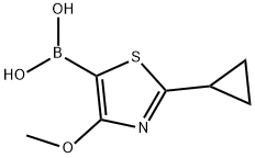 (2-cyclopropyl-4-methoxythiazol-5-yl)boronic acid 结构式