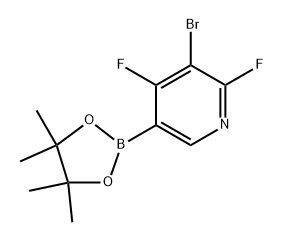 3-bromo-2,4-difluoro-5-(4,4,5,5-tetramethyl-1,3,2-dioxaborolan-2-yl)pyridine 结构式