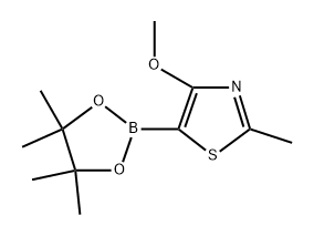4-methoxy-2-methyl-5-(4,4,5,5-tetramethyl-1,3,2-dioxaborolan-2-yl)thiazole 结构式
