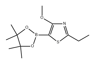 2-ethyl-4-methoxy-5-(4,4,5,5-tetramethyl-1,3,2-dioxaborolan-2-yl)thiazole 结构式
