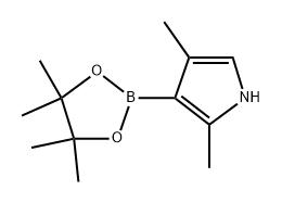2,4-dimethyl-3-(4,4,5,5-tetramethyl-1,3,2-dioxaborolan-2-yl)-1H-pyrrole 结构式