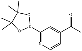 1-(2-(4,4,5,5-tetramethyl-1,3,2-dioxaborolan-2-yl)pyridin-4-yl)ethan-1-one 结构式