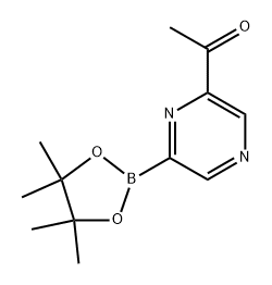 1-(6-(4,4,5,5-tetramethyl-1,3,2-dioxaborolan-2-yl)pyrazin-2-yl)ethan-1-one 结构式
