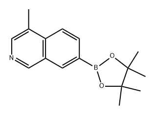 4-methyl-7-(4,4,5,5-tetramethyl-1,3,2-dioxaborolan-2-yl)isoquinoline 结构式