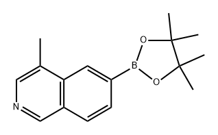 4-methyl-6-(4,4,5,5-tetramethyl-1,3,2-dioxaborolan-2-yl)isoquinoline 结构式