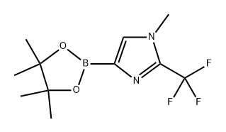 1-甲基-4-(4,4,5,5-四甲基-1,3,2-二氧硼杂环戊烷-2-基)-2-(三氟甲基)-1H-咪唑 结构式