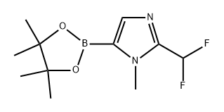 2-(二氟甲基)-1-甲基-5-(4,4,5,5-四甲基-1,3,2-二氧硼杂环戊烷-2-基)-1H-咪唑 结构式