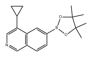 4-cyclopropyl-6-(4,4,5,5-tetramethyl-1,3,2-dioxaborolan-2-yl)isoquinoline 结构式