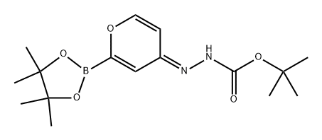 tert-butyl (Z)-2-(2-(4,4,5,5-tetramethyl-1,3,2-dioxaborolan-2-yl)-4H-pyran-4-ylidene)hydrazine-1-carboxylate 结构式