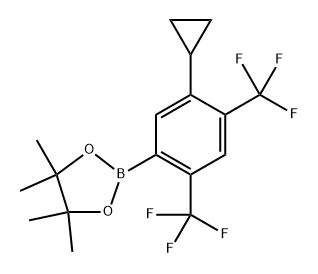 2-(5-cyclopropyl-2,4-bis(trifluoromethyl)phenyl)-4,4,5,5-tetramethyl-1,3,2-dioxaborolane 结构式