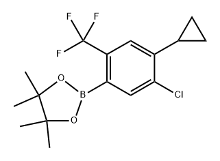 2-(5-chloro-4-cyclopropyl-2-(trifluoromethyl)phenyl)-4,4,5,5-tetramethyl-1,3,2-dioxaborolane 结构式