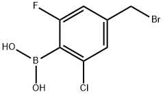 B-[4-(Bromomethyl)-2-chloro-6-fluorophenyl]boronic acid 结构式