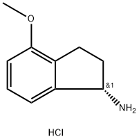 (S)-4-甲氧基-2,3-二氢-1H-茚-1-胺盐酸盐 结构式