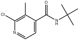 2-Chloro-N-(1,1-dimethylethyl)-3-methyl-4-pyridinecarboxamide 结构式