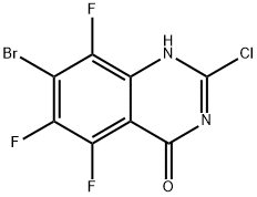7-溴-2-氯-5,6,8-三氟喹唑啉-4(3H)-酮 结构式