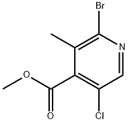 2-溴-5-氯-3-甲基异烟酸甲酯 结构式