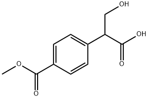 Α-(羟甲基)-4-(甲氧羰基)苯乙酸 结构式