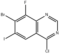 7-溴-4-氯-8-氟-6-碘喹唑啉 结构式