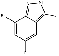 7-溴-5-氟-3-碘-2H-吲唑 结构式