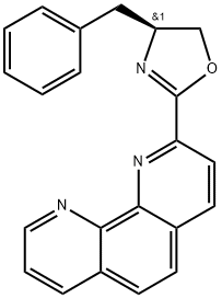 (S)-4-苄基-2-(1,10-菲咯啉-2-基)-4,5-二氢恶唑 结构式
