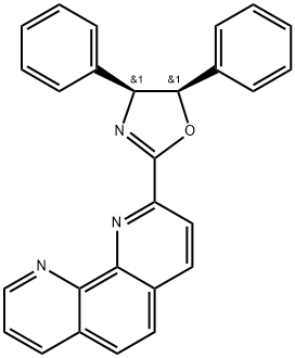 (4S,5R)-2-(1,10-菲咯啉-2-基)-4,5-二苯基-4,5-二氢恶唑 结构式