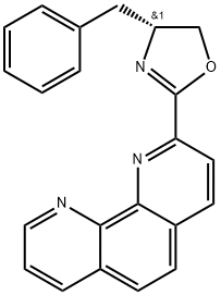 (R)-4-苄基-2-(1,10-菲咯啉-2-基)-4,5-二氢恶唑 结构式
