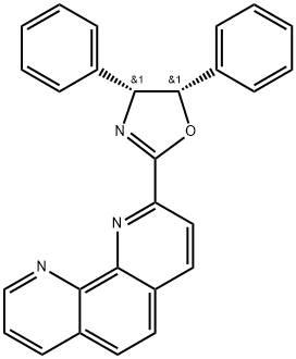 (4R,5S)-2-(1,10-菲咯啉-2-基)-4,5-二苯基-4,5-二氢恶唑 结构式