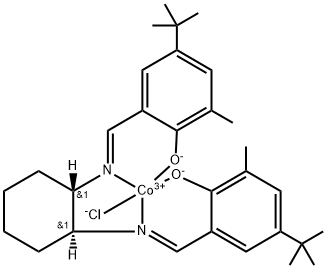 氯[[2,2'-[(1S,2S)-1,2-环己烷二基双[(次氮基-ΚN)METHYLIDYNE]]双[4-双(1,1-二甲基乙基)-6-甲基-苯酚-ΚO]](2-)]钴 结构式