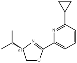 (S)-2-(6-环丙基吡啶-2-基)-4-异丙基-4,5-二氢恶唑 结构式