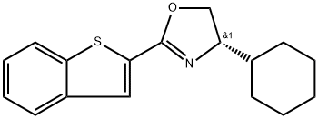 (S)-2-(苯并[B]噻吩-2-基)-4-环己基-4,5-二氢恶唑 结构式