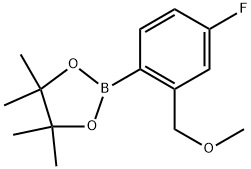 2-(4-氟-2-(甲氧基甲基)苯基)-4,4,5,5-四甲基-1,3,2-二氧硼杂环戊烷 结构式