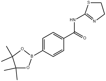 N-(4,5-二氢噻唑-2-基)-4-(4,4,5,5-四甲基-1,3,2-二氧硼杂环戊烷-2-基)苯甲酰胺 结构式