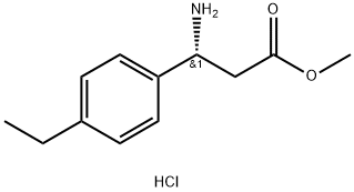 (R)-3-氨基-3-(4-乙基苯基)丙酸甲酯盐酸盐 结构式