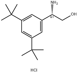 (S)-2-氨基-2-(3,5-二叔丁基苯基)乙醇盐酸盐 结构式