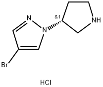 (R)-4-溴-1-(吡咯烷-3-基)-1H-吡唑盐酸盐 结构式