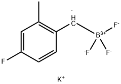 (4-氟-2-甲基苄基)三氟硼酸钾 结构式